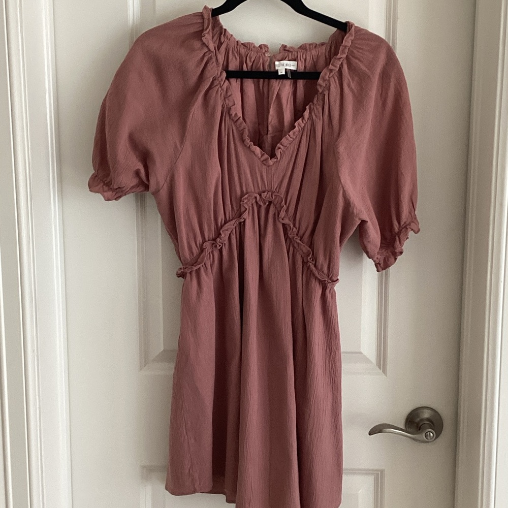 Free the Roses Dusty Pink Ruffle Mini Dress